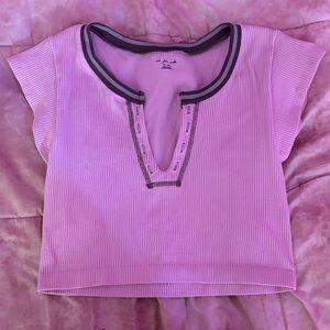 Urban Outfitters Purple Ribbed Top